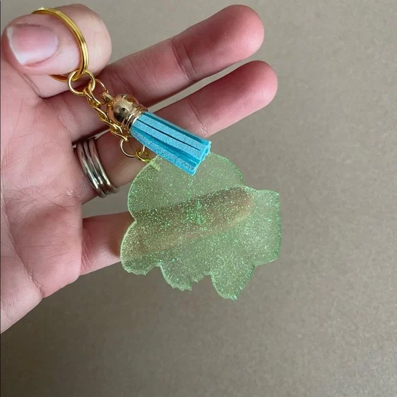 Handmade Pokémon- Bulbasaur Keychain - Picture 2 of 6